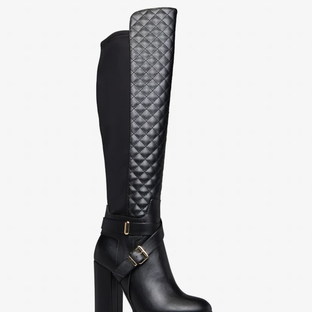 New Black Ebeliz Quilted Boots